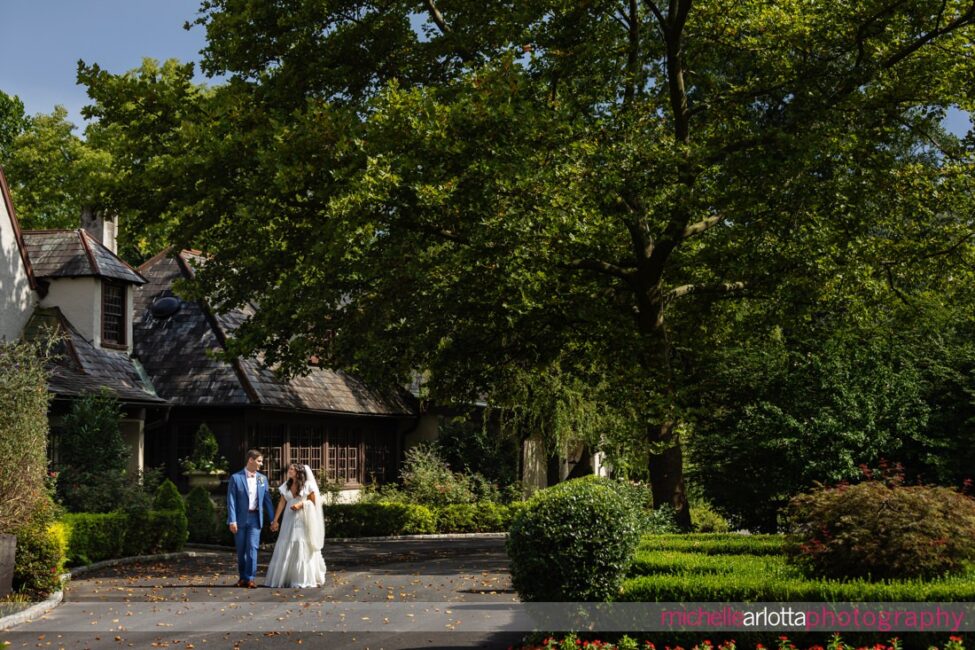 Landmark Venues Hotel Du Village New Hope PA wedding boho bride and groom