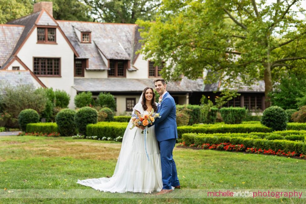 Hotel Du Village New Hope PA wedding Anthropologie boho bride and groom