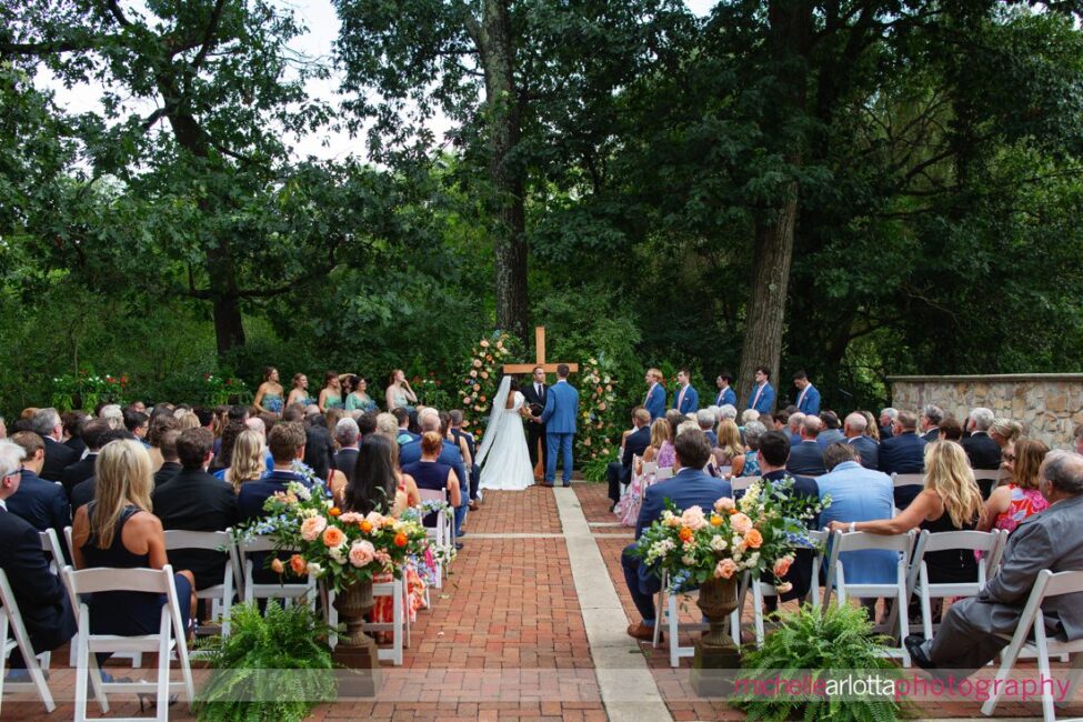 Landmark Venues Hotel Du Village New Hope PA outdoor wedding ceremony