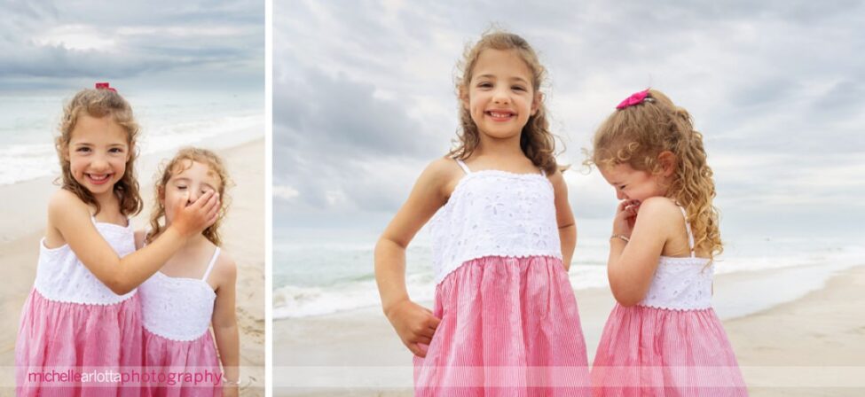 beach haven lbi nj family portrait session big sister little sister