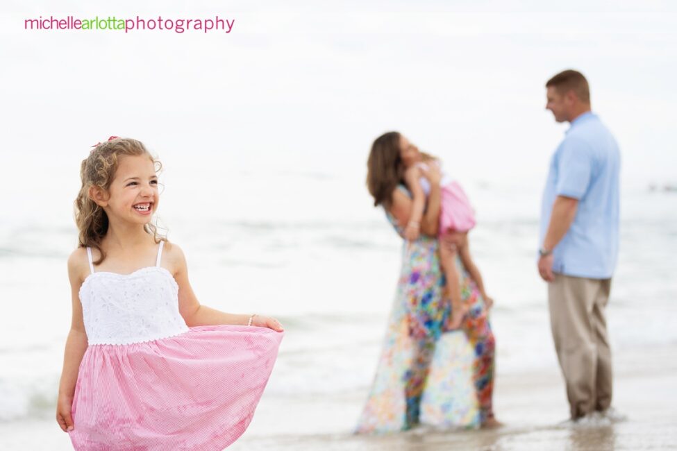 nj family portrait session mom dad and two little girls 