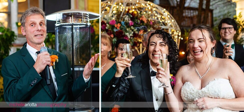 toasts at LBI New Jersey wedding