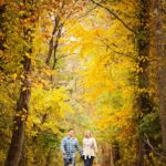 NJ engagement session with two dogs