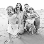 black and white candid family photography lbi