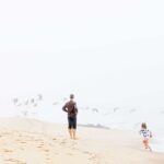 family beach session with mist and fog in nj