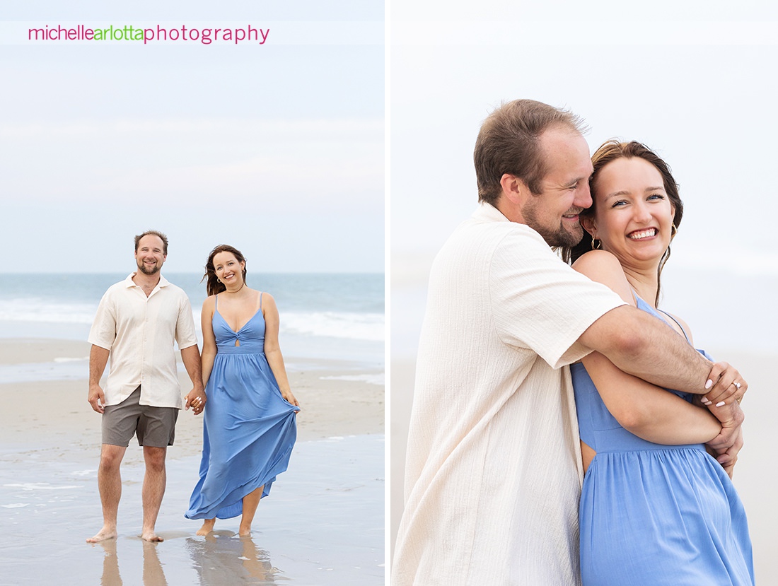 Harvey Cedars LBI NJ wedding proposal and family beach photography session