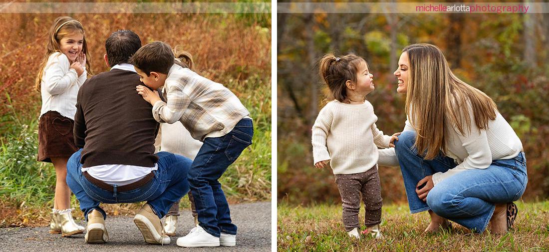 New Jersey fall family photo session with three kids