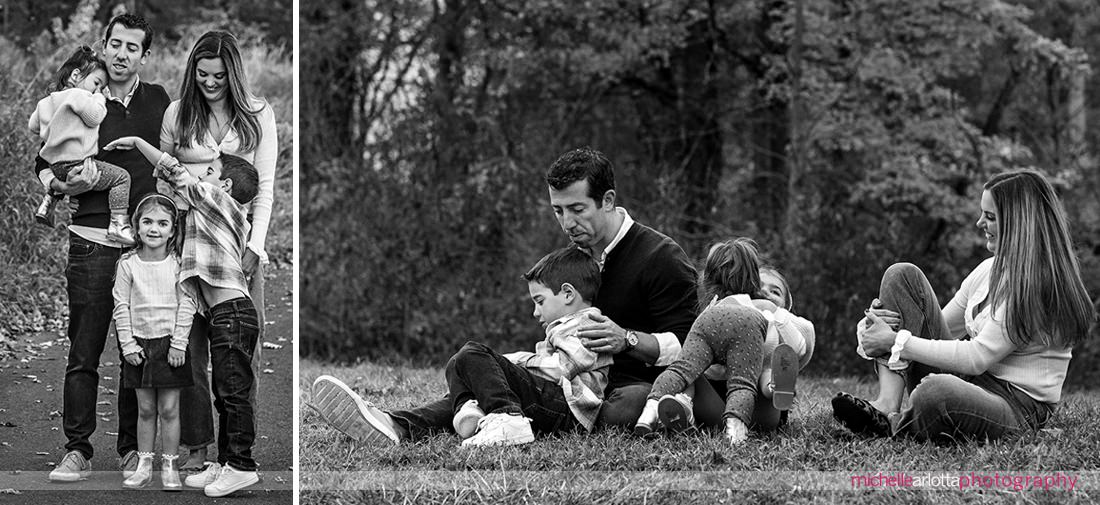 black and white candid family New Jersey photography