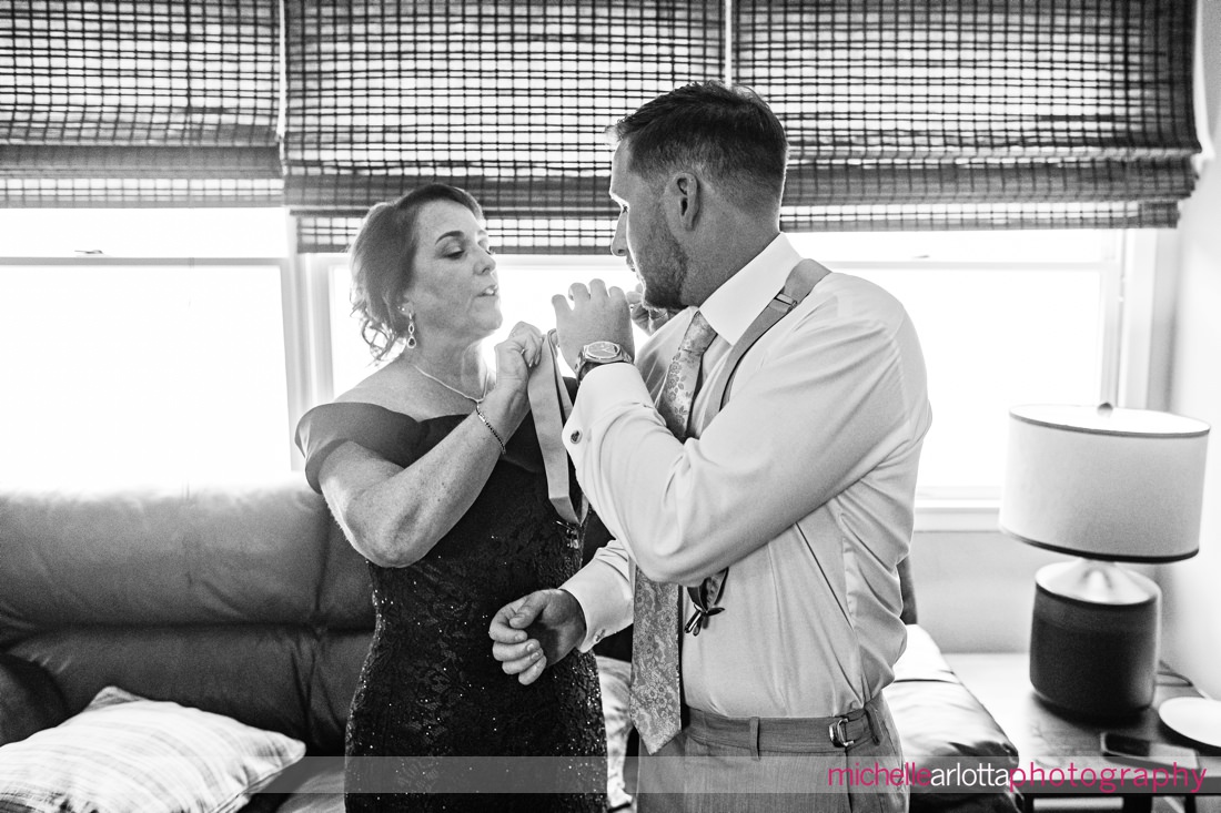 New Jersey wedding groom prep