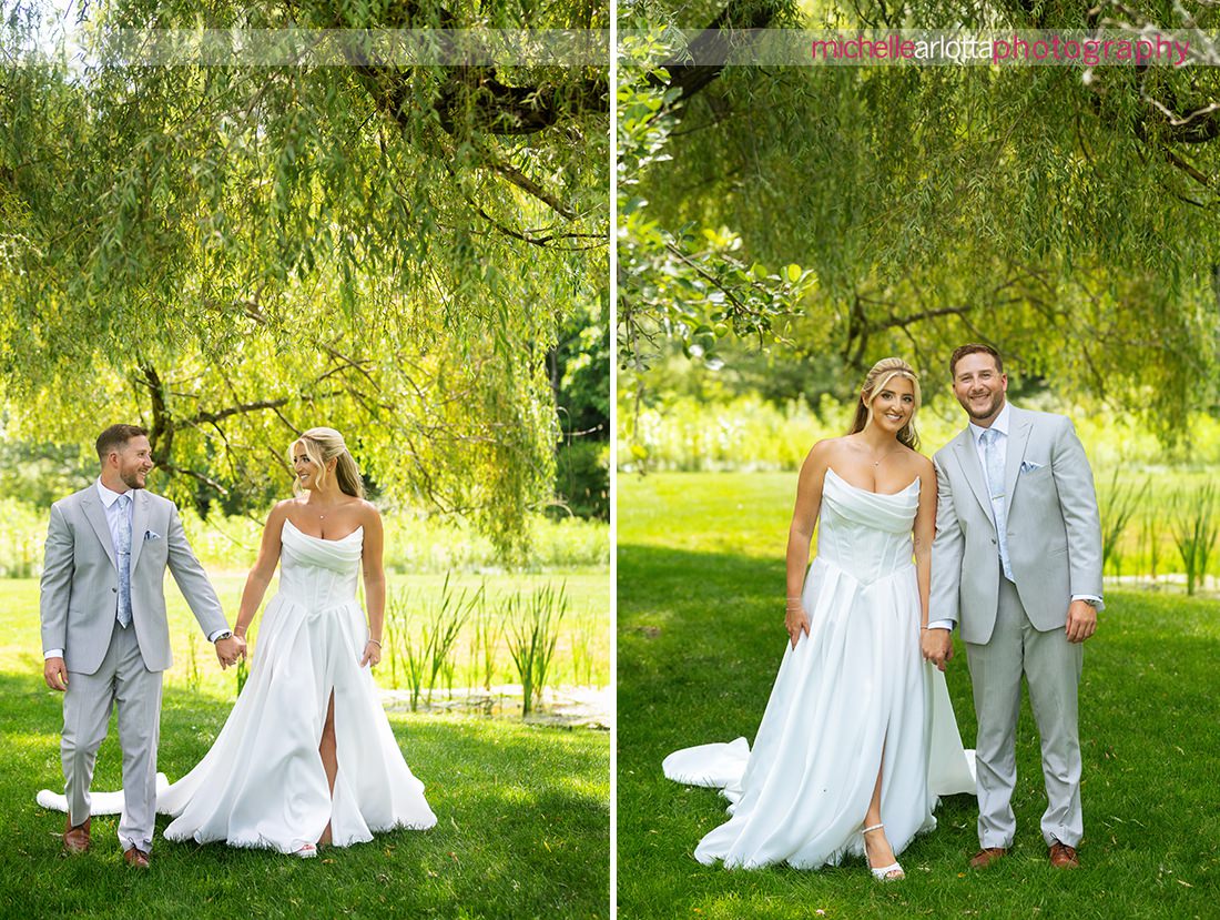 Perona Farms summer wedding New Jersey bride and groom portraits