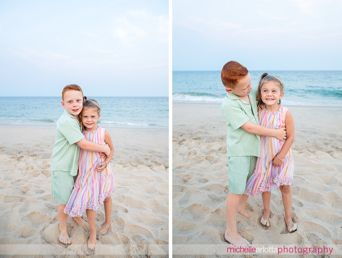 Long Beach Island, LBI Family beach photography brother and sister